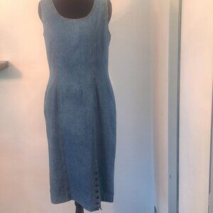 Two Piece Denim Dress Set